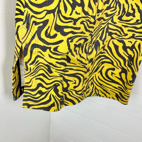 Miaou Lottie Mini Dress Bodycon Yellow Zebra Print Size Small - Picture 9 of 10